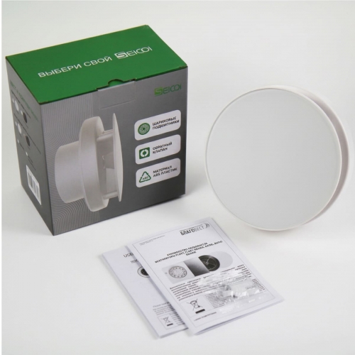 Накладной вентилятор Seicoi Ratio Design 100 Matt white glass